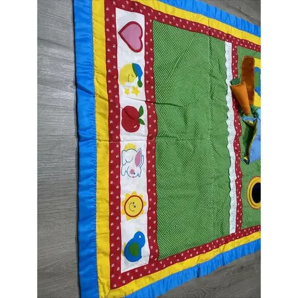 Vintage 1985 Playskool Baby Fold N Go Play Mat Activity Quilt Blanket Tummy Time - Picture 4 of 6